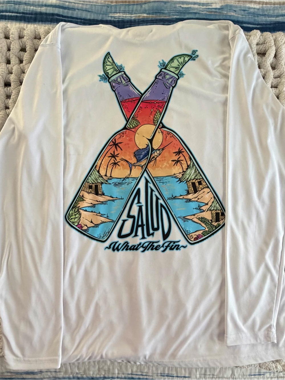 Men's Long Sleeve Performance Tee - White - Picture 5 of 5